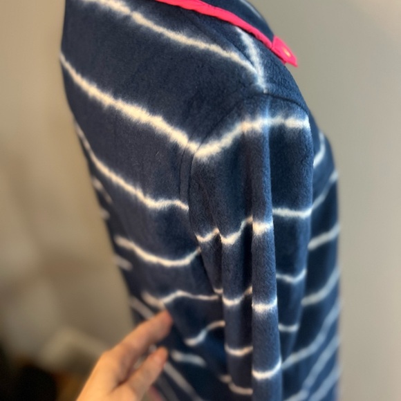 Simply Southern Fleece Women Pink Blue Tie Dye Top Long Sleeve Medium - Picture 5 of 10